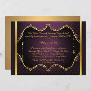 Invitation de prom, Prom Senior, élégant, violet