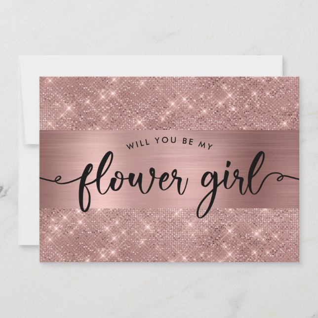 Invitation de proposition chic rose gold pour demo (Devant)