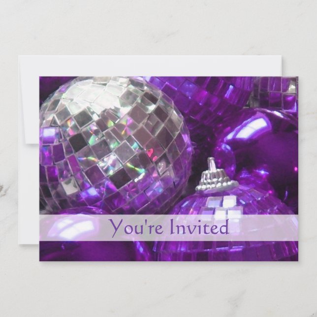 Invitation de Purple Baubles 'Vous êtes Invité' (Devant)