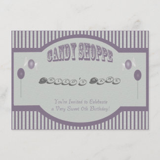 Invitation de Purple Candy Shoppe