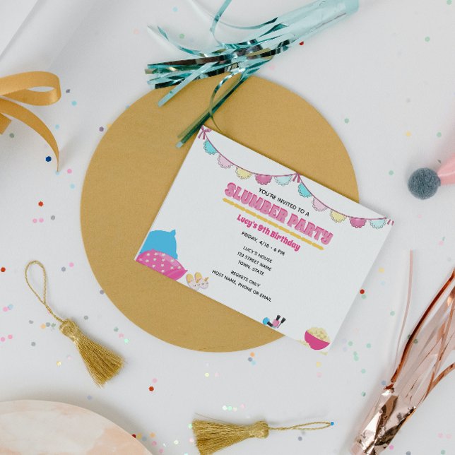 Invitation de pyjama pour filles (Créateur téléchargé)