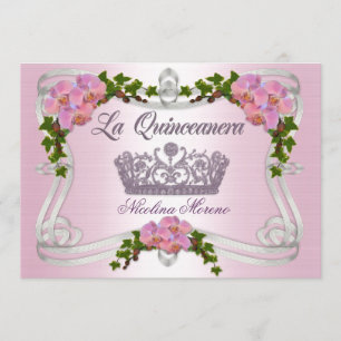 Invitation de Quinceanera 15e anniversaire élégant