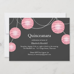 Invitation de Quinceanera à la Lanterne du Parti G