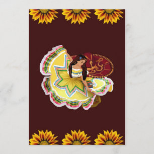 Invitation de Quinceanera au Mexique - Bourgogne