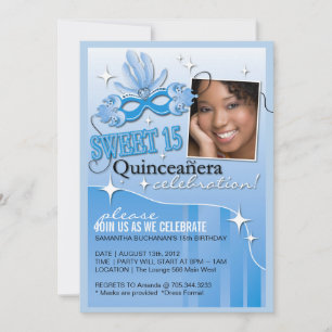 INVITATION DE QUINCEANERA MASQUERADE