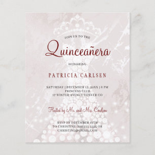 Invitation de quinceanera moderne et économique en