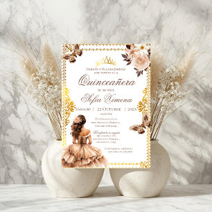 Invitation de Quincenera en espagnol Boho