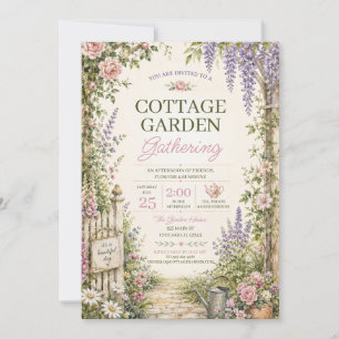 Invitation de rassemblement de jardin de campagne