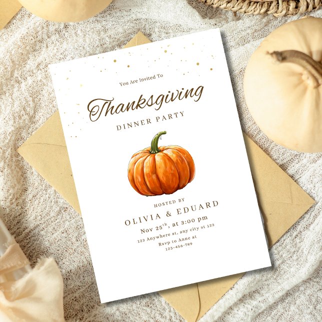 Invitation de rassemblement de Thanksgiving Citrou (Créateur téléchargé)