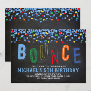 Invitation de rebond, Fête de maison gonflable
