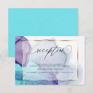 Invitation de réception à l'encre moderne aquarell