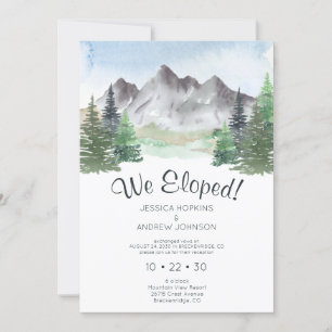 Invitation de réception aquarelle de montagne pour