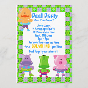 INVITATION DE RÉCEPTION AU BORD DE LA PISCINE