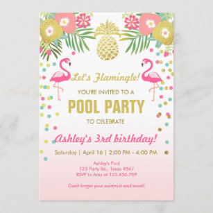 Invitations Faire Part Cartes Pool Party Zazzle Fr