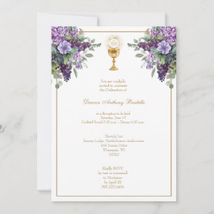 Invitation de réception de l'ordre du prêtre de di