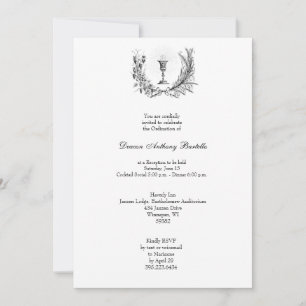 Invitation de réception de l'ordre du prêtre de di