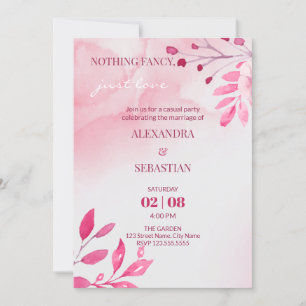 Invitation de réception de mariage