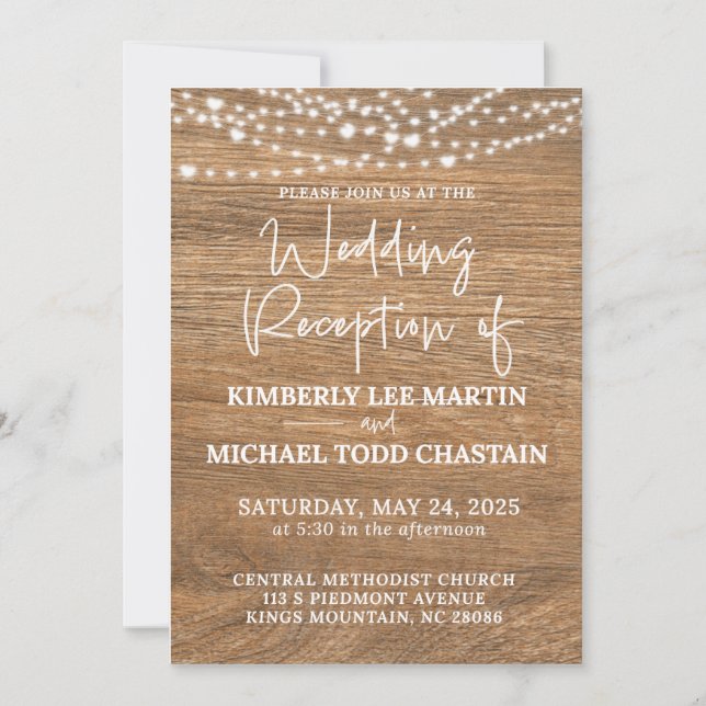 Invitation de réception de mariage (Devant)