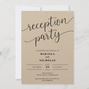 Invitation de réception de mariage