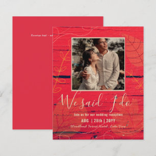 Invitation de réception de mariage à petit budget