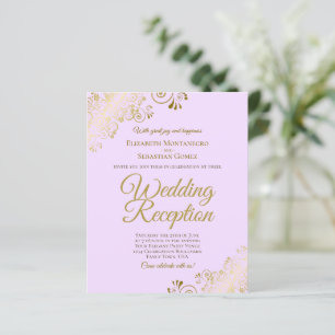 Invitation de réception de mariage au lilas et à l