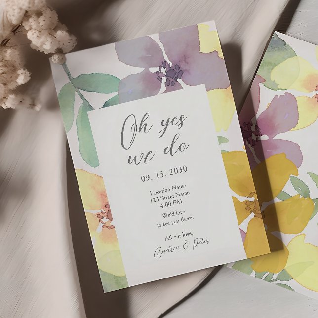 Invitation de réception de mariage aux fleurs sauv (Créateur téléchargé)