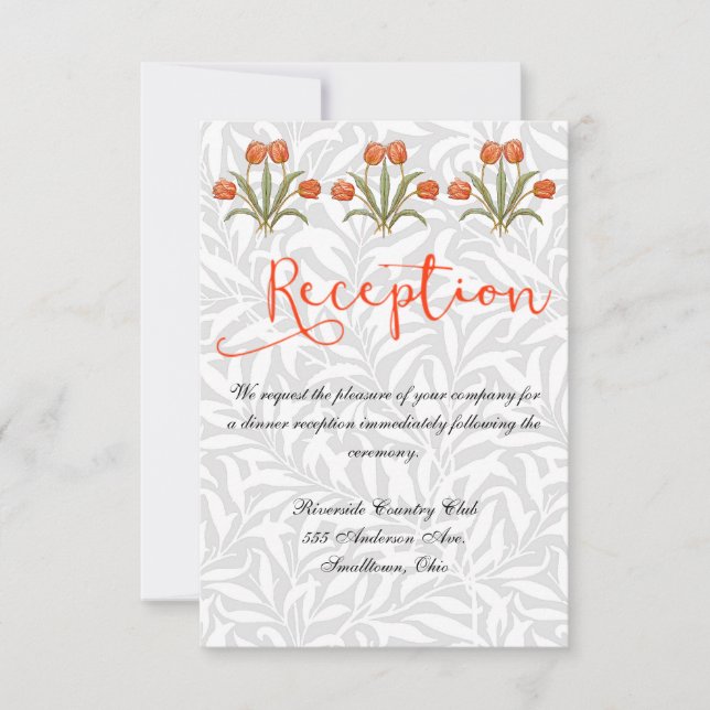 Invitation de réception de mariage blanche personn (Devant)