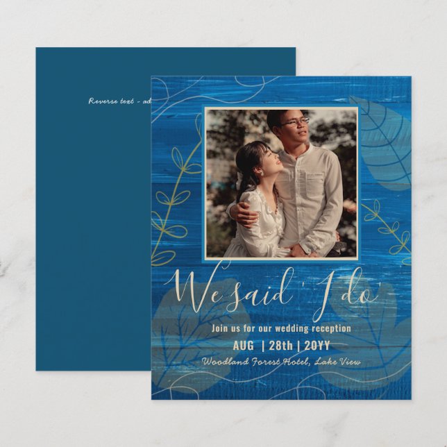 INVITATION De Réception De Mariage BUDGÉTAIRE Avec (Devant / Derrière)