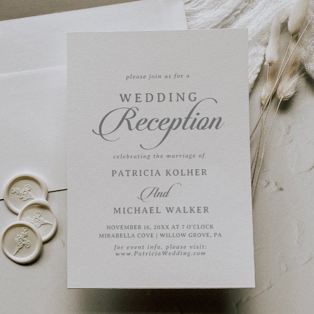 Invitation de réception de mariage calligraphiée c (Créateur téléchargé)