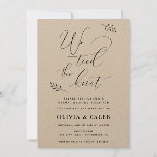 Invitation de réception de mariage décontractée
