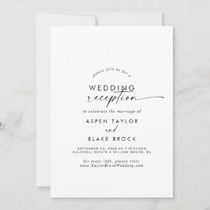Invitation de réception de mariage en écriture mod