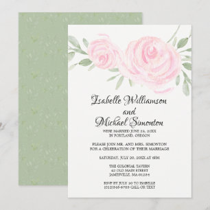 Invitation de réception de mariage en fuite avec r