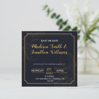 Invitation de réception de mariage Enregistrer la