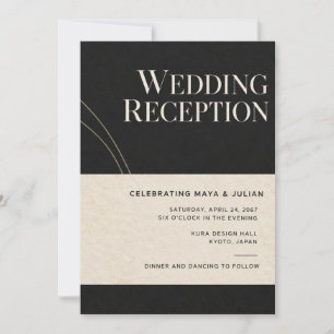 Invitation de réception de mariage moderne Sumi ja