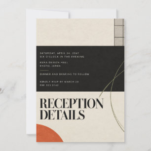 Invitation de réception de mariage moderne Sumi ja