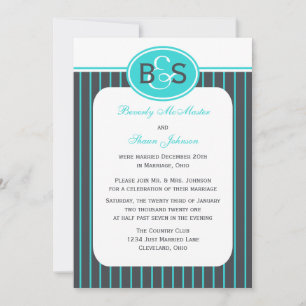 Invitation de réception de mariage -- Monogramme B