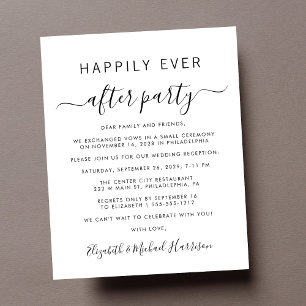 Invitation de réception de mariage photo à petit b