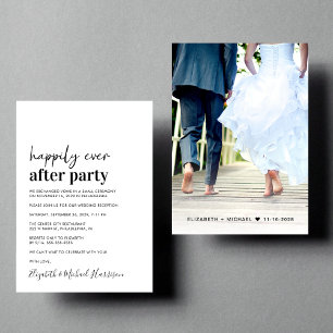 Invitation de réception de mariage photo minimalis
