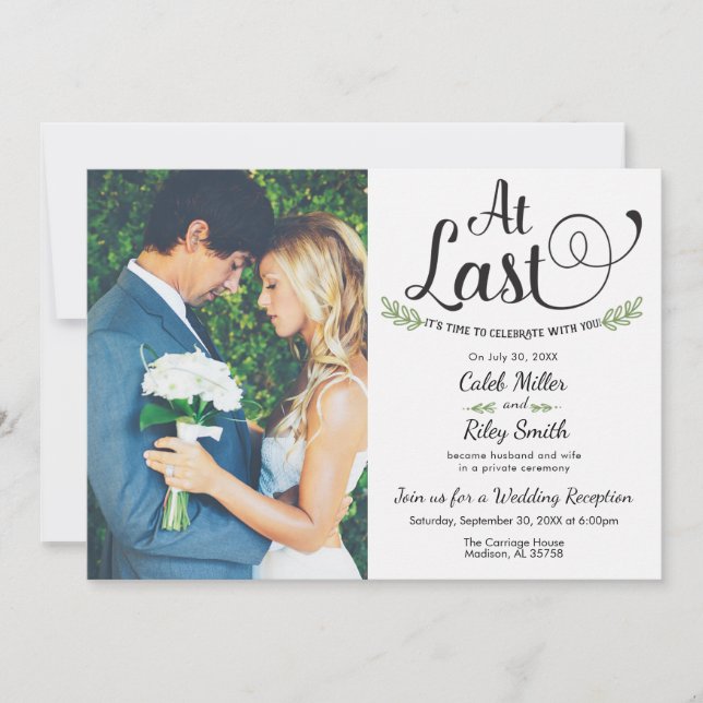 Invitation de réception de mariage ultime (Devant)