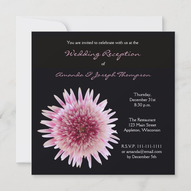 Invitation de réception de mariage uniquement (Devant)