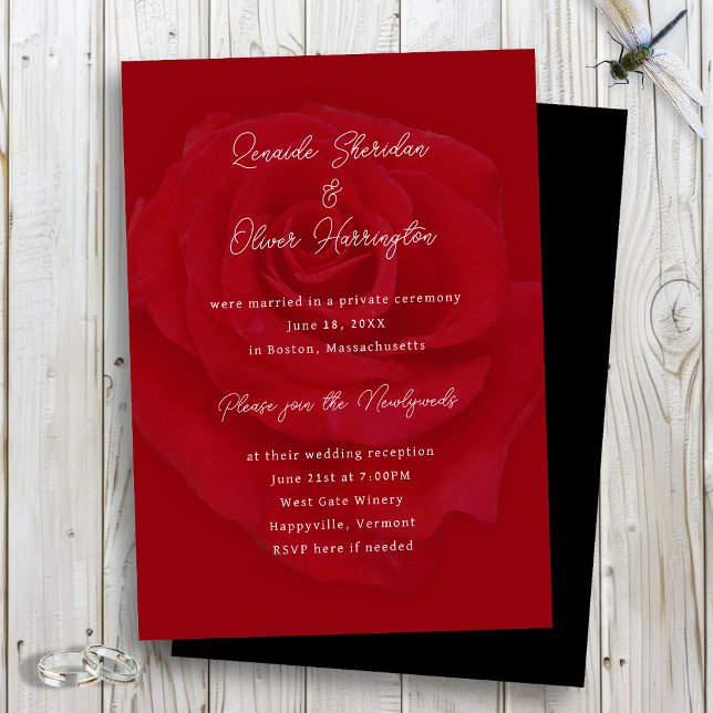 Invitation de réception de mariage uniquement Rose (Créateur téléchargé)