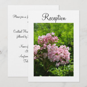 Invitation de réception mariage rose laurier des m