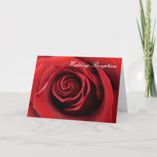 Invitation de réception Rose rouge