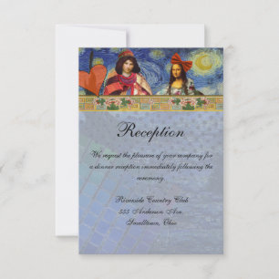 Invitation de réception vintage Art rustique amusa