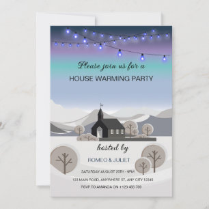 Invitation de réchauffement de la maison d'hiver b