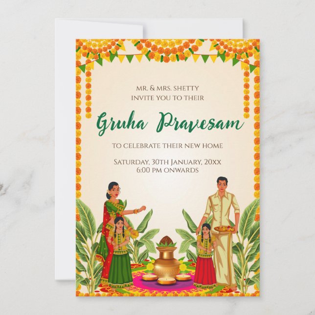 Invitation de réchauffement de la maison numérique (Devant)