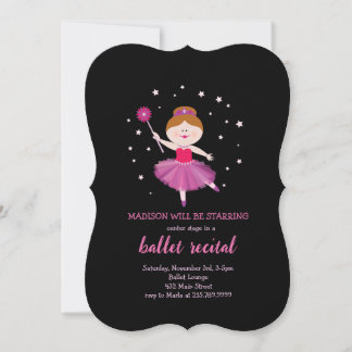 Invitation de récital de ballet Danseuse ballerine