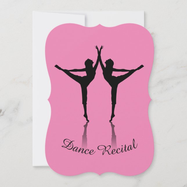 Invitation de récital de danse couleur personnalis (Devant)