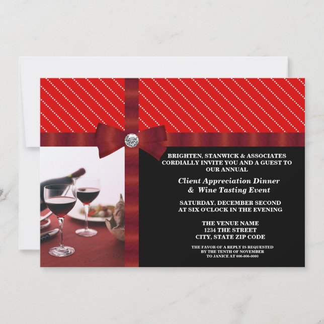 Invitation de reconnaissance de client d'événement (Devant)