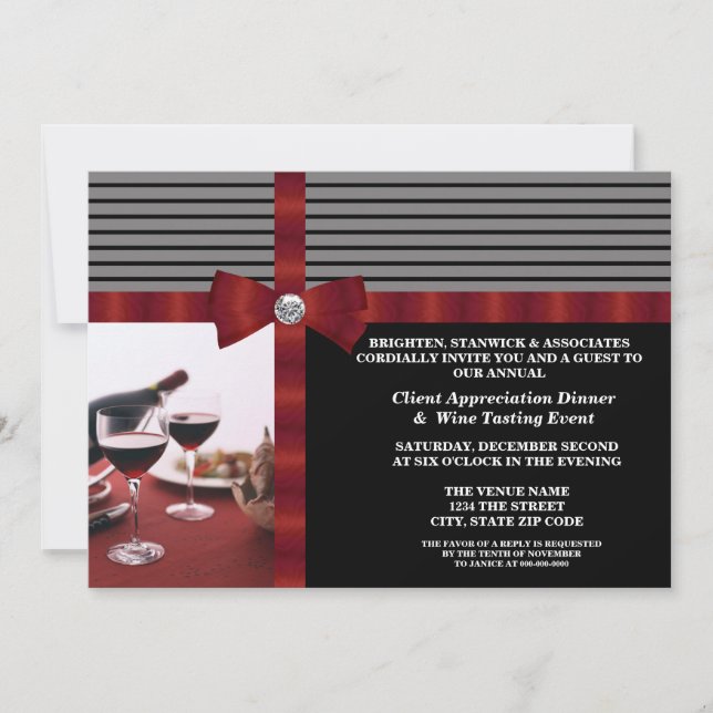 Invitation de reconnaissance de client d'événement (Devant)